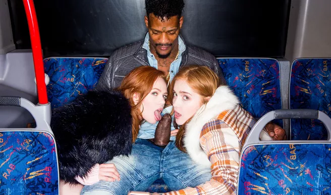 Рыже сучки готовы делиться большим концом чернокожего незнакомца